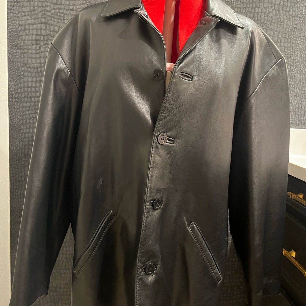 West Coast Leather - Men’s XL Soft Black Leather Blazer. Super Stylish!